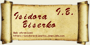 Isidora Biserko vizit kartica